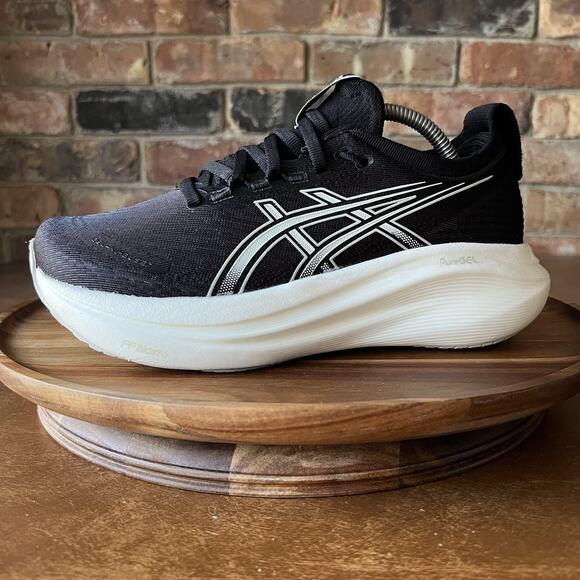 Asics Gel Nimbus 27 Women's 6.5 Black Max Cushion Road Running Shoes Sneakers - Picture 1 of 16
